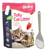 Combo Offer - Bioline Tofu Cat Litter 7L (Strawberry Fragrance) + FREE Moderna Cat Litter Scoop
